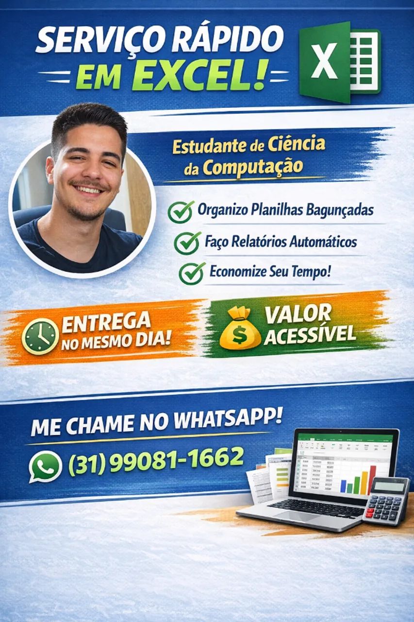 Organizo e automatizo planilhas em Excel