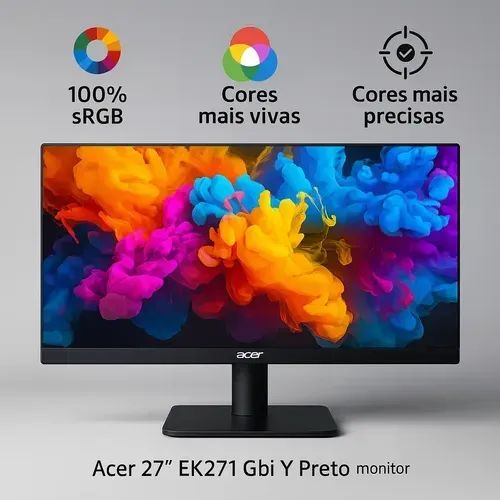 Monitor ACER EK271, 27 polegadas, IPS, lacrado, com nota fiscal e garantia de 12 meses