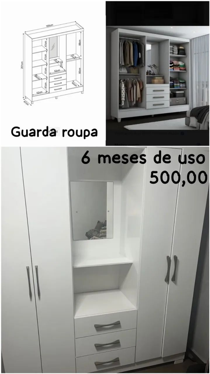 Guarda roupa casal novo  - Foto 2