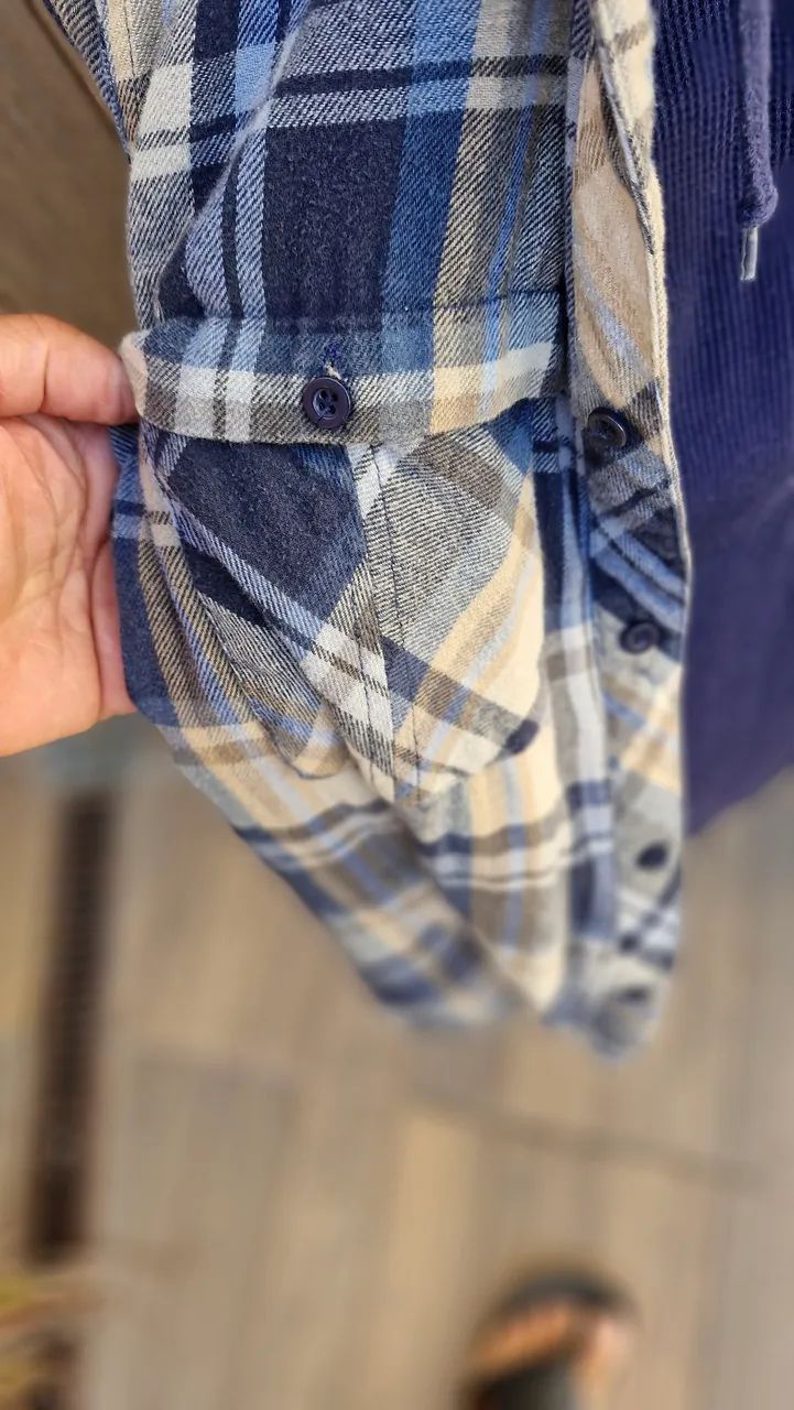 Camisa flanela com capuz P - Foto 5