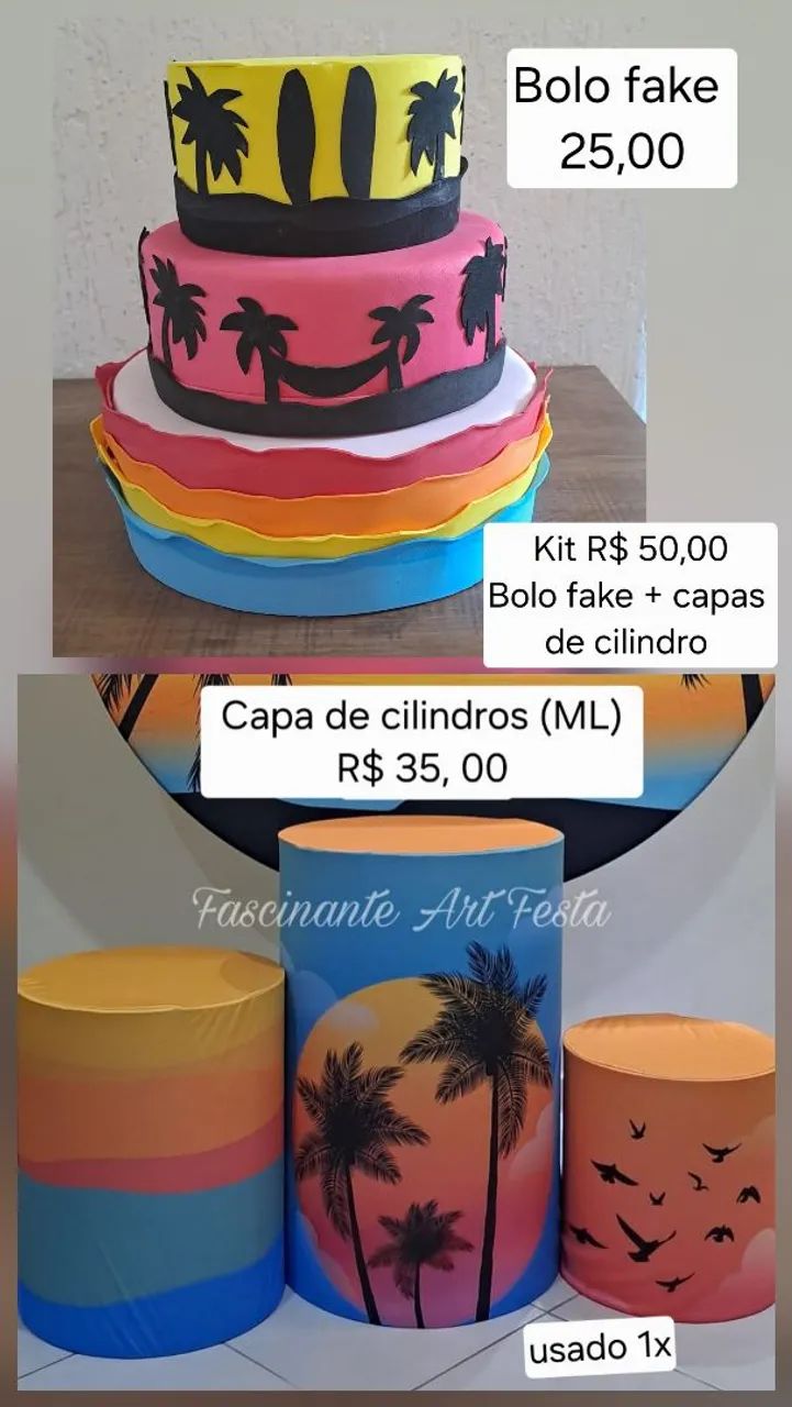 Bolo fake e Decoração  - Foto 2