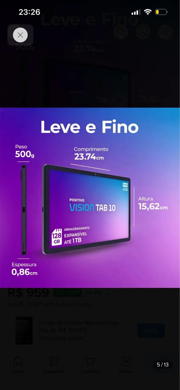 Tablet positivo 900 reais inteirasso  - Foto 3