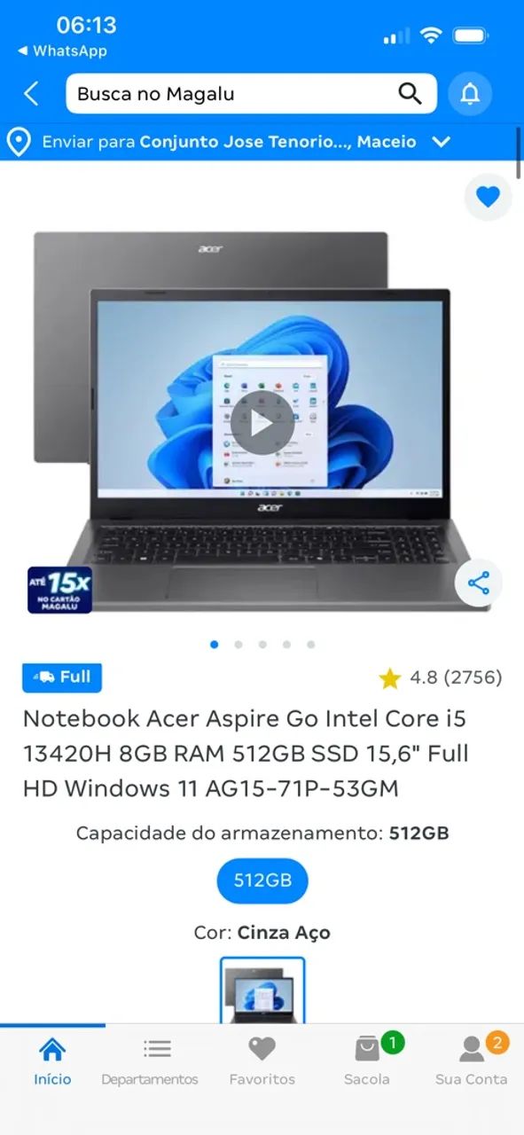 NOTEBOOK ACER ASPIRE I5 - Foto 2