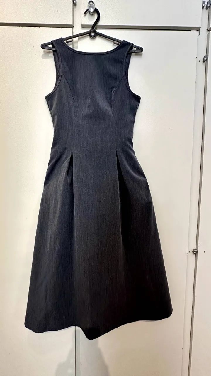 Vestido Midi Alfaiataria Cinza - completamente Novo - Tamanho P/36 - Social Elegante - Foto 2