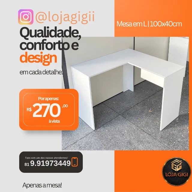 Mesa em formato L - Foto 4