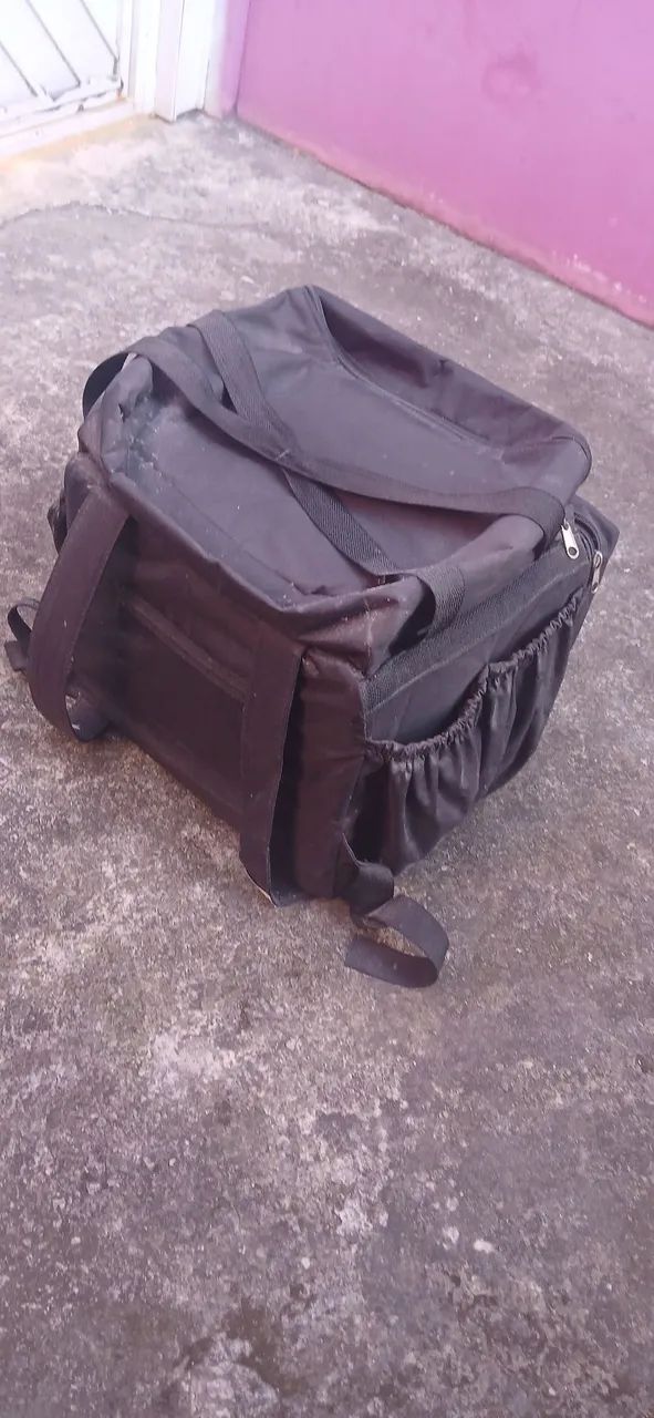 Bolsa de entregar delivery para motoboy , preta, usada.  - Foto 4