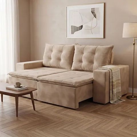 Sofa Angra Retratil e Reclinavel - Estofados Linhares - Foto 2