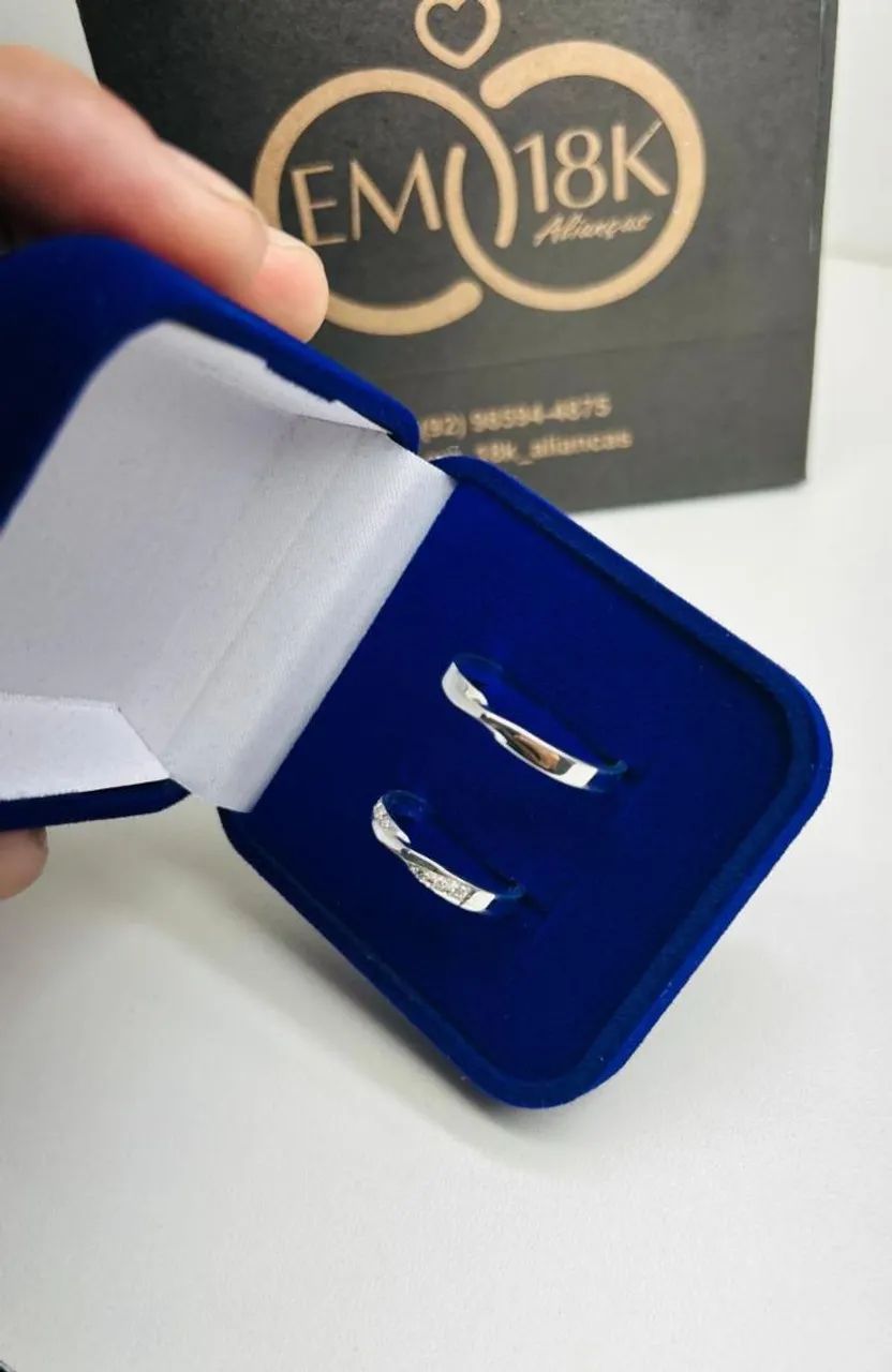 Alianças feitas sob medida? Ouro 18k e Prata - Foto 2