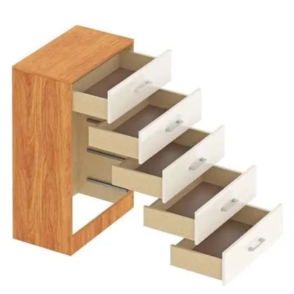 Cômoda Para Quarto Com 5 Gavetas Aruba Branco  / pronta entrega  - Foto 3