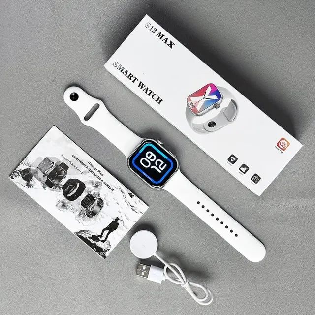 Smartwatch S12 Pro Max - Versão Internacional - Branco - Foto 2