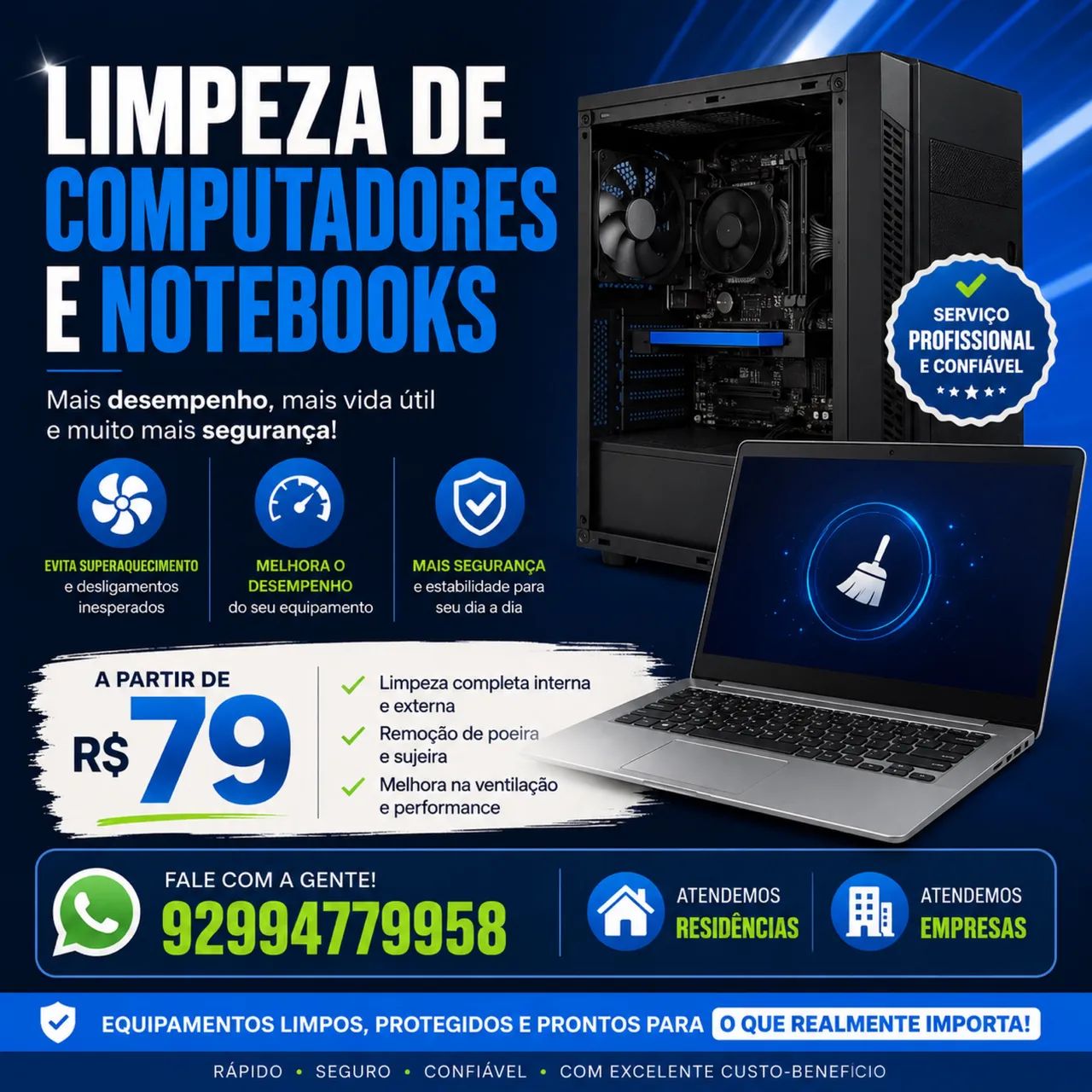 Limpeza formatação e conserto 