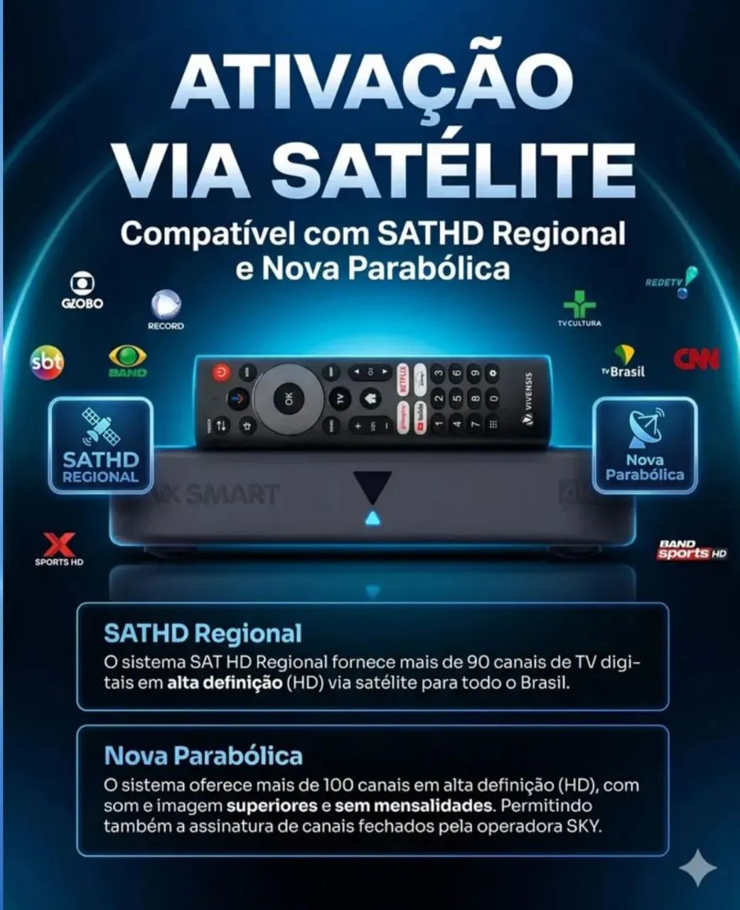 Nova parabólica+Streaming  - Foto 3