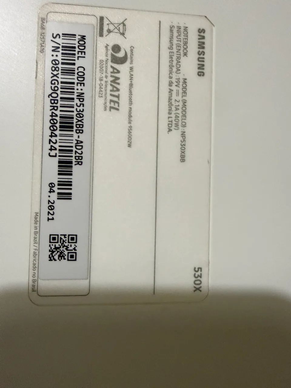 Notebook Samsung 