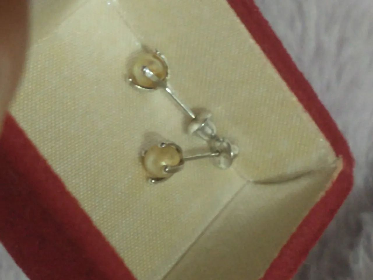 Brinco ouro branco 18k pérola original  - Foto 4