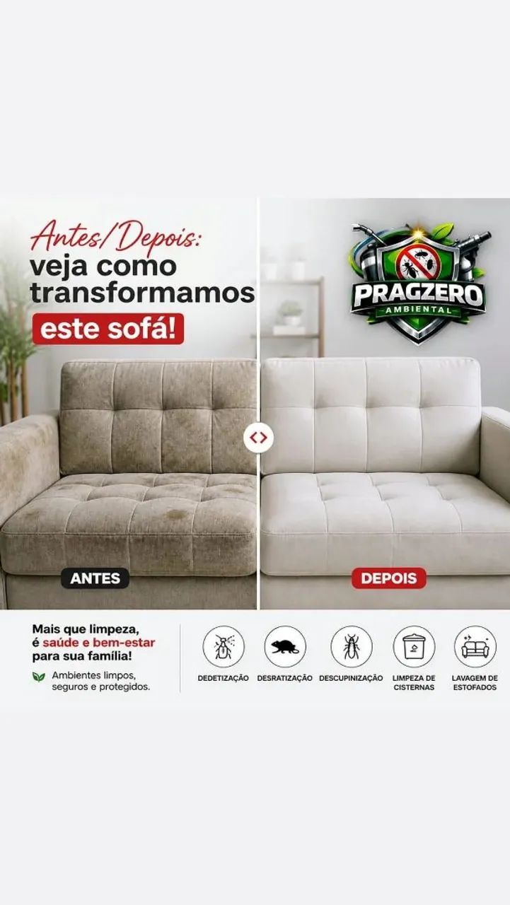 Higiênizacao de estofado.