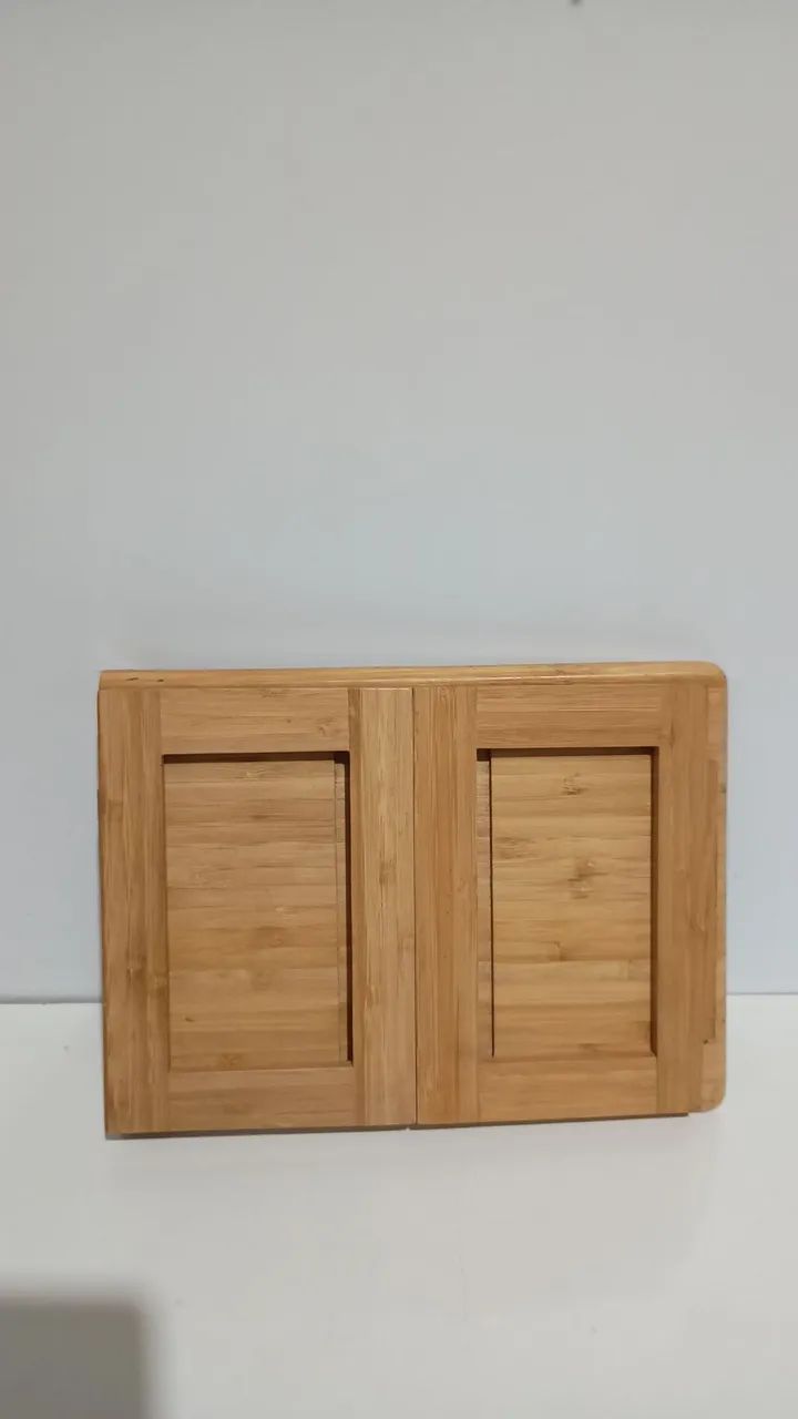 suporte de mesa ajustável em bambu para tablets e celulares - 26x20 - Foto 4