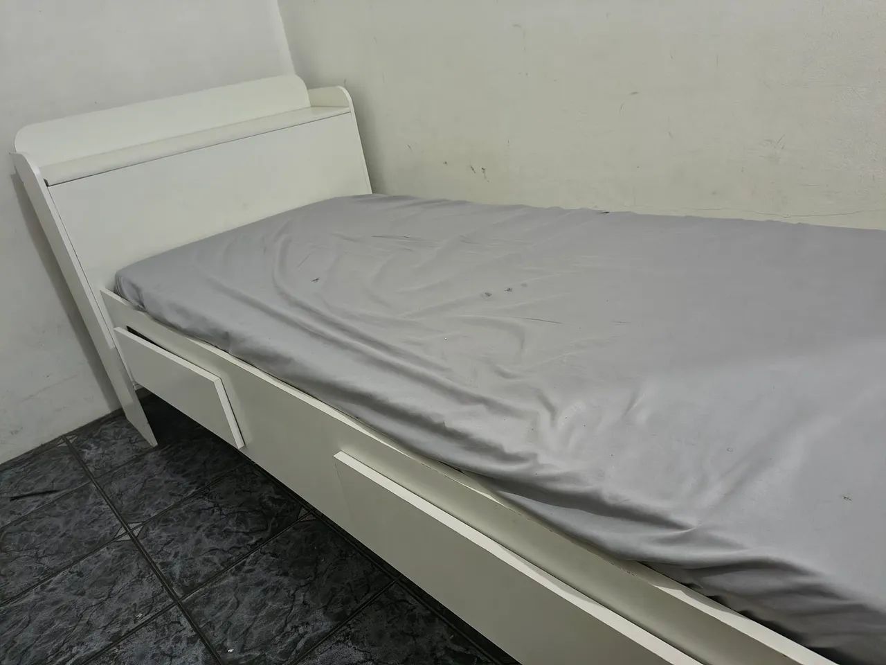 Cama de solteiro branca - Foto 5