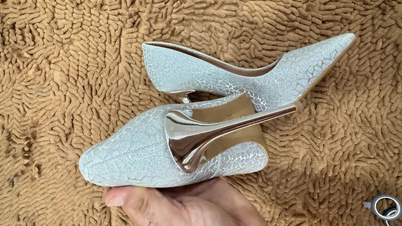 Sandália scarpan prata  - Foto 2