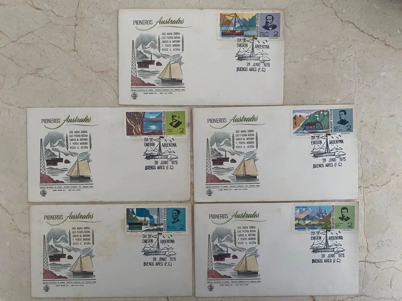 Selos Argentinos, 41 cartões e envelopes - Foto 2