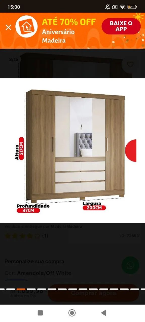 Guarda roupa  - Foto 3