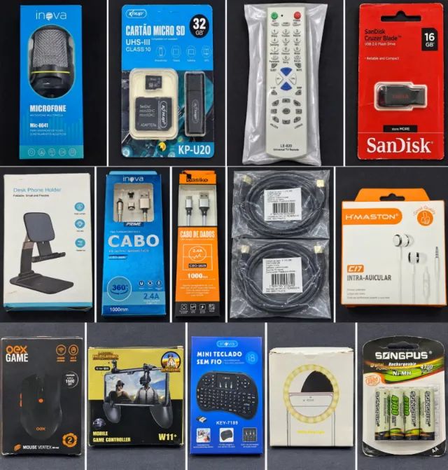 Lote de eletrônicos e acessórios para celular (sobra de estoque) - Foto 4