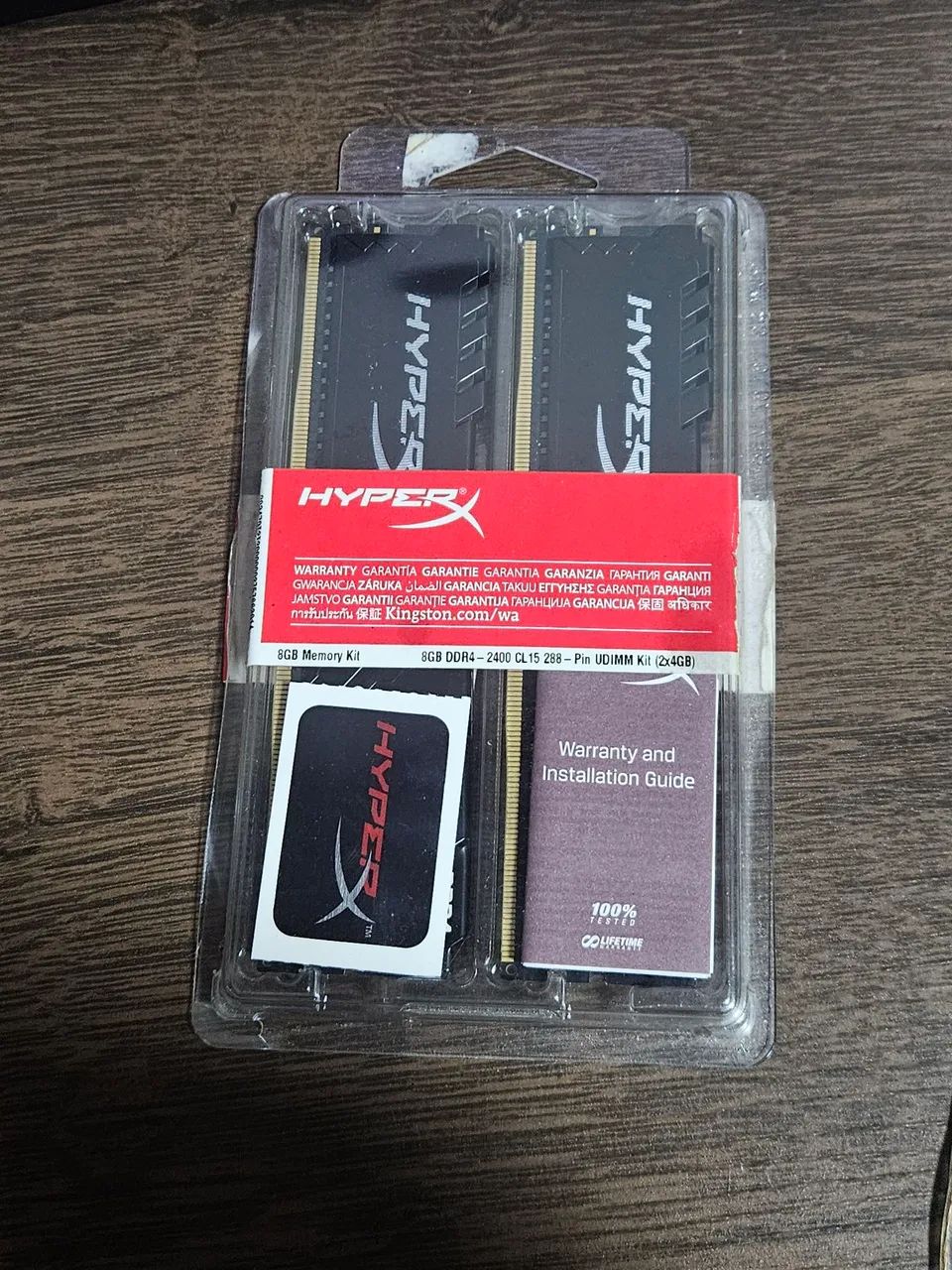 Conjunto Memória Ram HyperX 2×4gb 2400mt/s - Foto 2