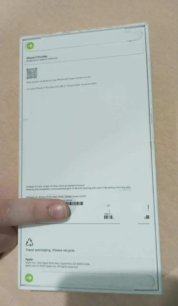 iPhone 17 pro Max 256 silver Novo Lacrado  - Foto 2
