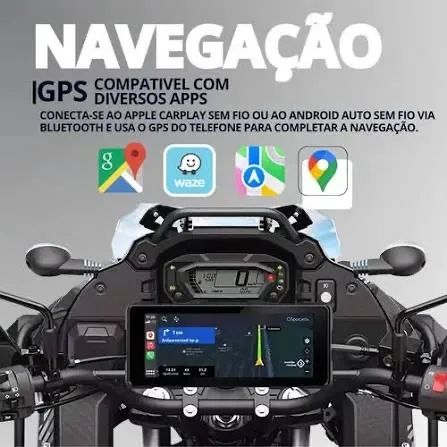 Multimídia Para Moto Knup 8.1 Polegadas Full Touch IPS - CarPlay Android Auto Sem - Foto 3