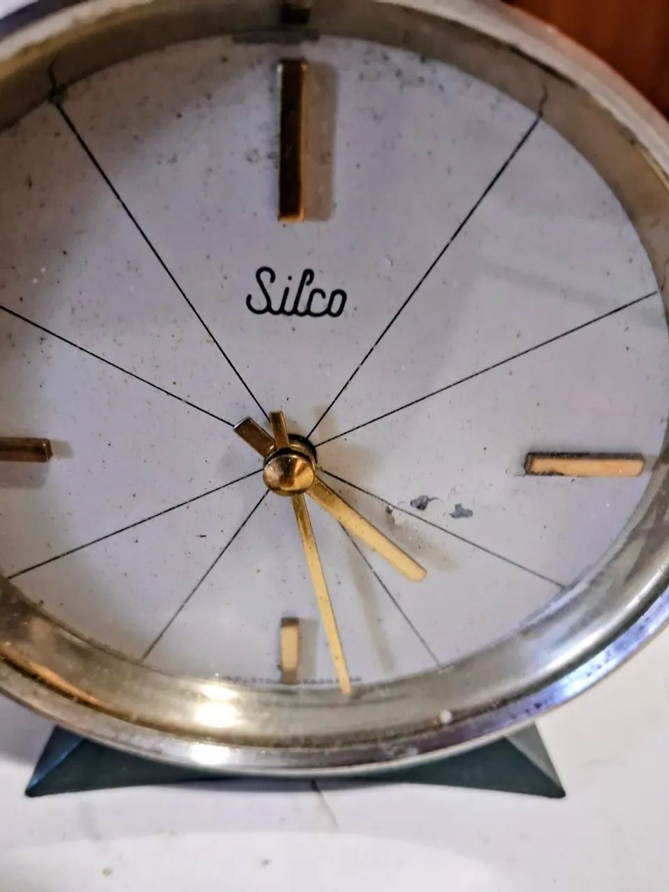 Relógio antigo de mesa Silco a corda - Foto 3