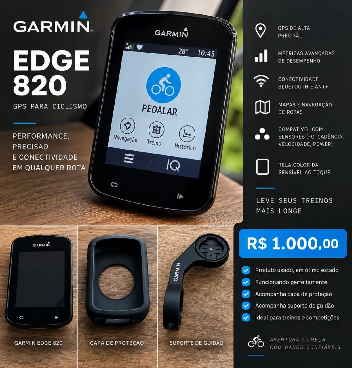 Ciclo computador Garmin Edge 820
