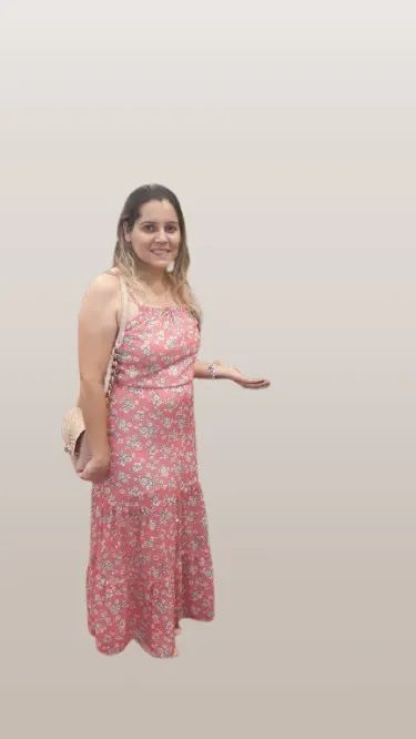Vestido longo floral com bojo - Foto 3