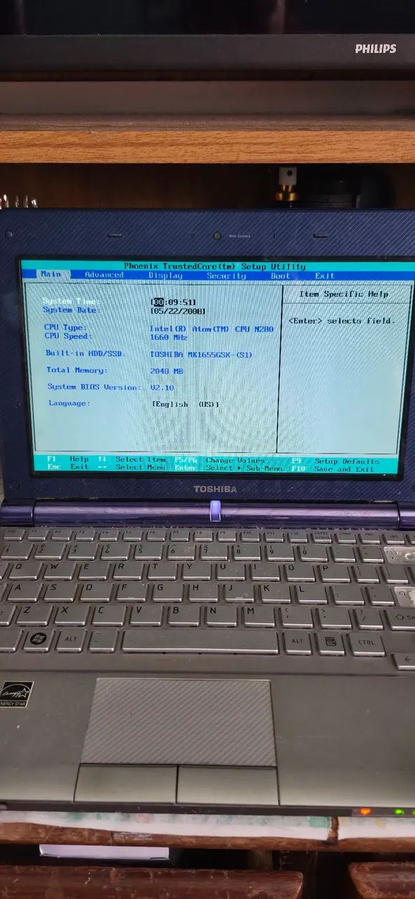 Notebook Toshiba antigo - Foto 2