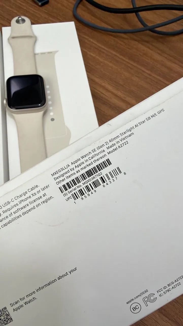 Apple Watch SE (2ª geração) ? 40 mm ? GPS ? Starlight - Foto 3