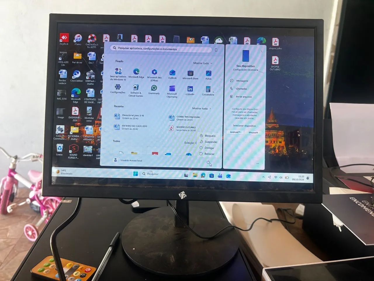Monitor 19 Polegadas Para Bancada