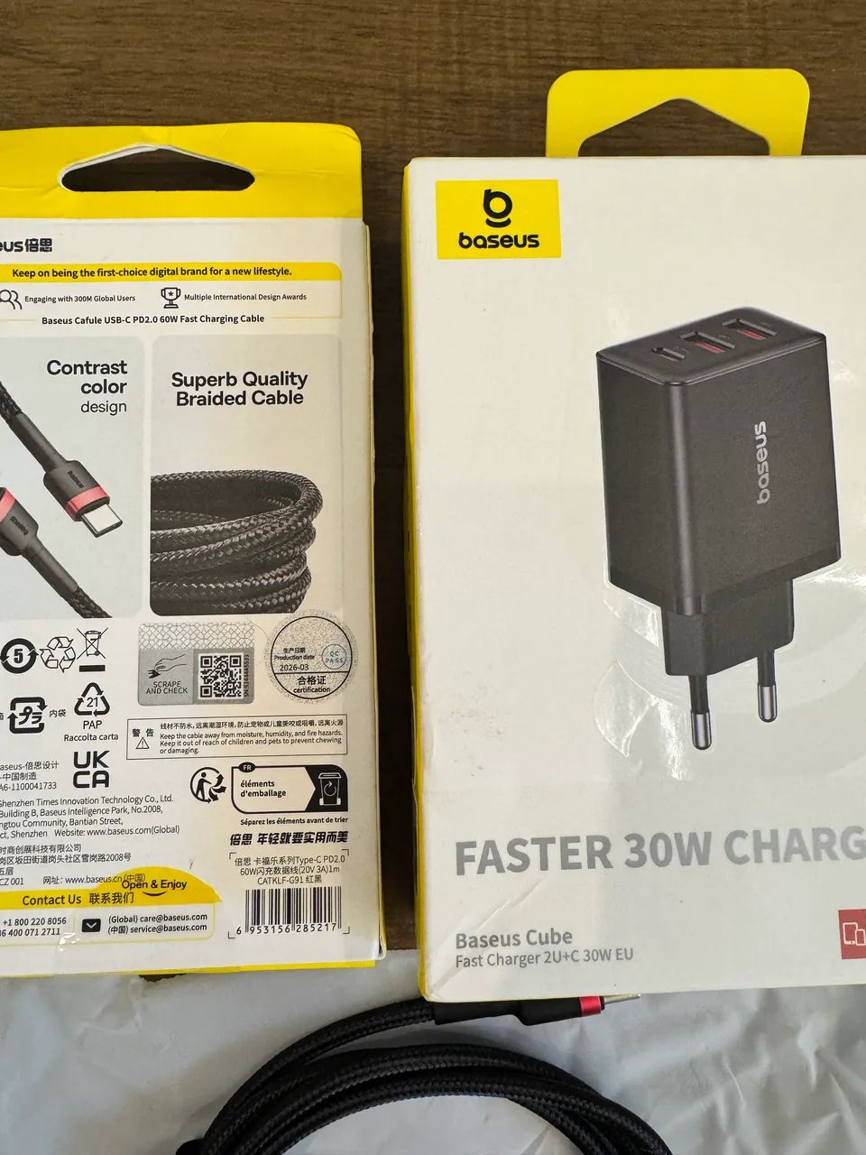 Carregador 30W + Cabo Usb-C Original Baseus  - Foto 3