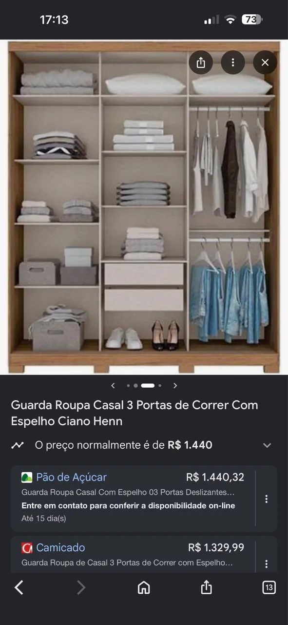 Guarda roupa correr 3 portas  - Foto 2