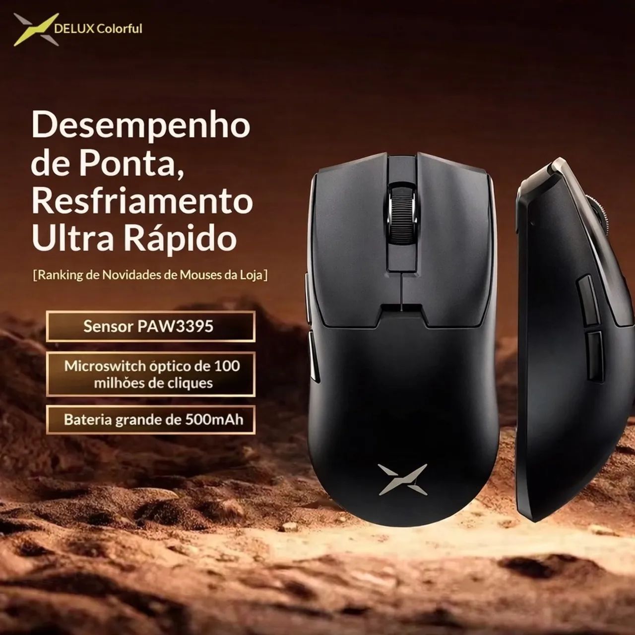 Mouse Gamer Delux M800 Mini Pro - Lacrado