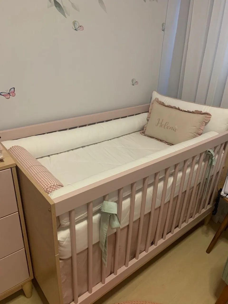 Berço / cama rosa - com colchão   - Foto 3