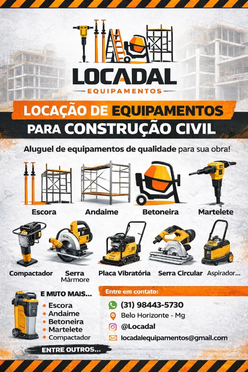 Locação De Andaimes / Escoras / Martele. Construção / Reforma.