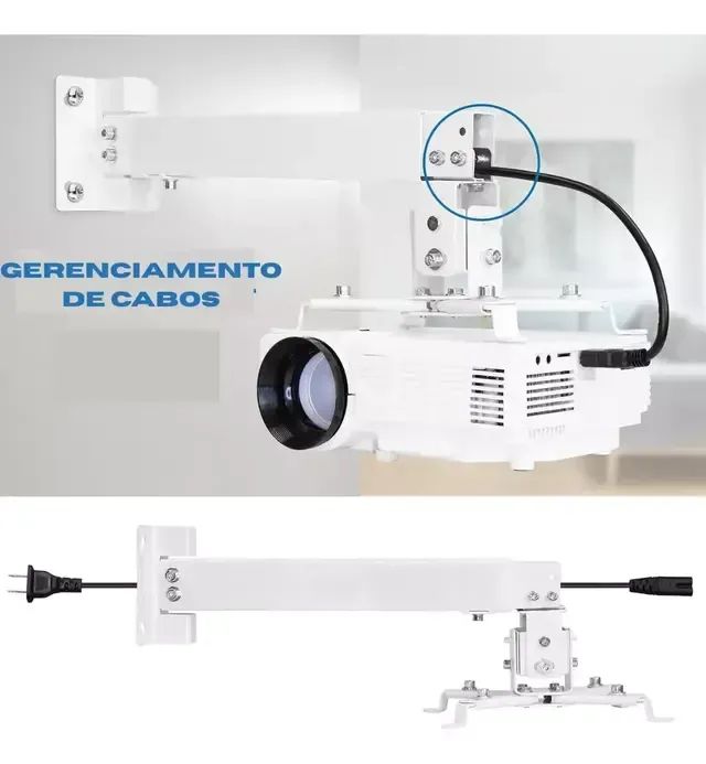 Suporte de Projetor Multifuncional para Teto e Parede até 20kg - Foto 2