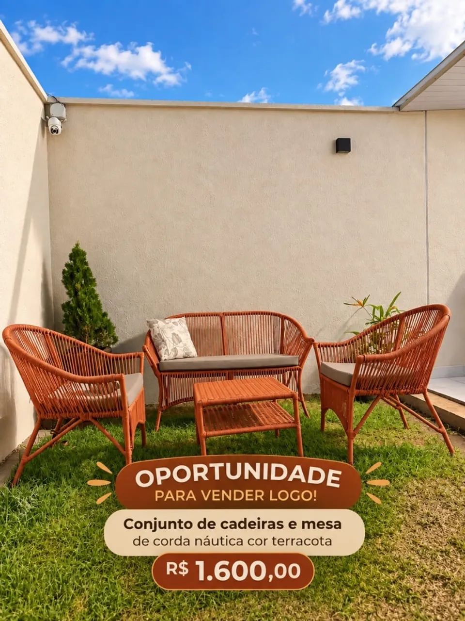 Cadeiras em corda náutica 