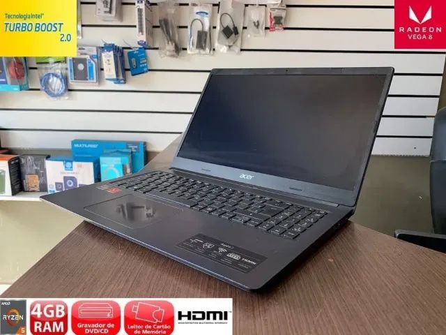  Notebook Acer Aspire 3 Raysen 5 8 de Ram Gigas Tela Slim 15.6 Polegadas