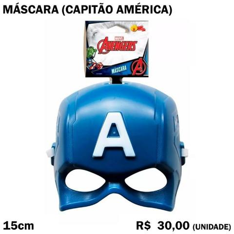 Máscara Capitão América Adulto Plástico Resistente