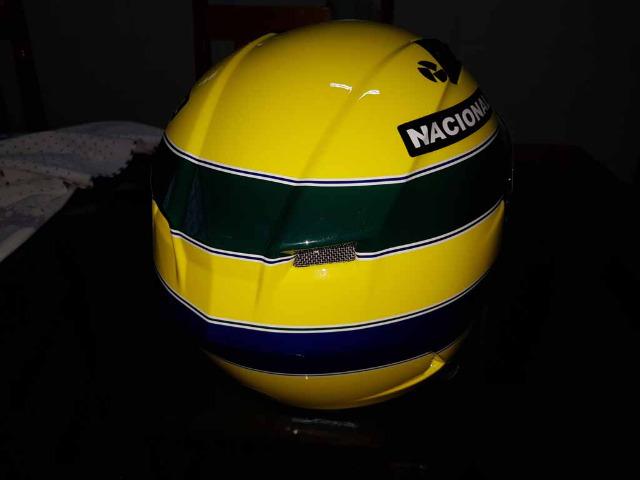 Capacete Personalizado Ayrton Senna - Novo - Sem uso - Na Caixa - Foto 13