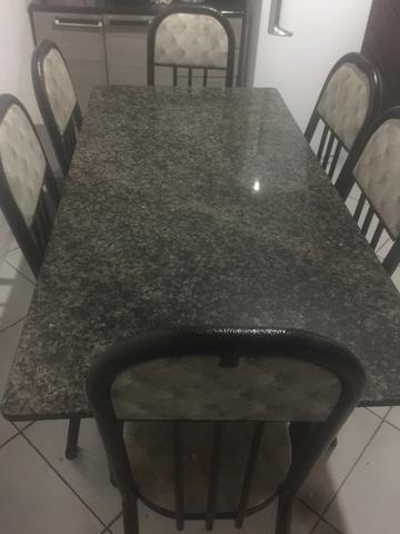 Mesa de mármore 6 cadeiras !