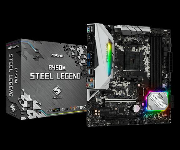 Placa Mãe B450M Steel Legend DDR4 Socket Am4