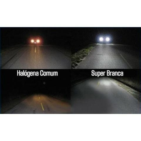 Lâmpada Super Branca 8.500K P/ Todos os Carros - H3 / H1 / H4 / H7 / H8 / H16