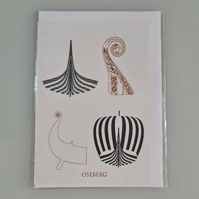 Cartão Decorativo - Viking - Oseberg Ship - Novo