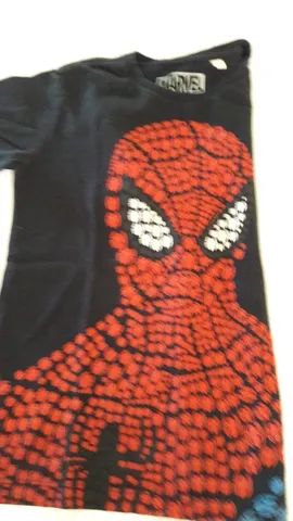 Camiseta Infantil Preta do Homem Aranha - tam. 6 seminova - Foto 2