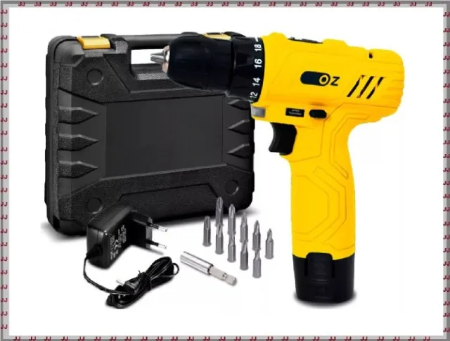 Parafusadeira e furadeira Oz 12v com maletas e acessórios